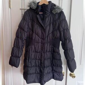 Via Spiga Puffer Coat with Faux Fur Hood